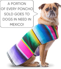 Handmade Dog Poncho from Mexican Serape Blanket - Southwestern and Tie Dye Dog Clothes - Coat - Costume - Sweater - Vest