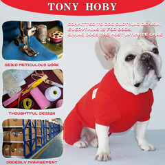 Dog Pajamas, 4 Legged Dog Pajamas, Dog Onesies with Thermal, Cotton Pet Clothes for Small Medium Dog (Red, L)
