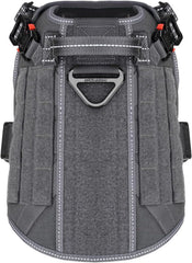 Tactical Dog Harness ,Medium Size, 2X Metal Buckle,Working Dog MOLLE Vest with Handle,No Pulling Front Leash Clip,Hook and Loop Panel